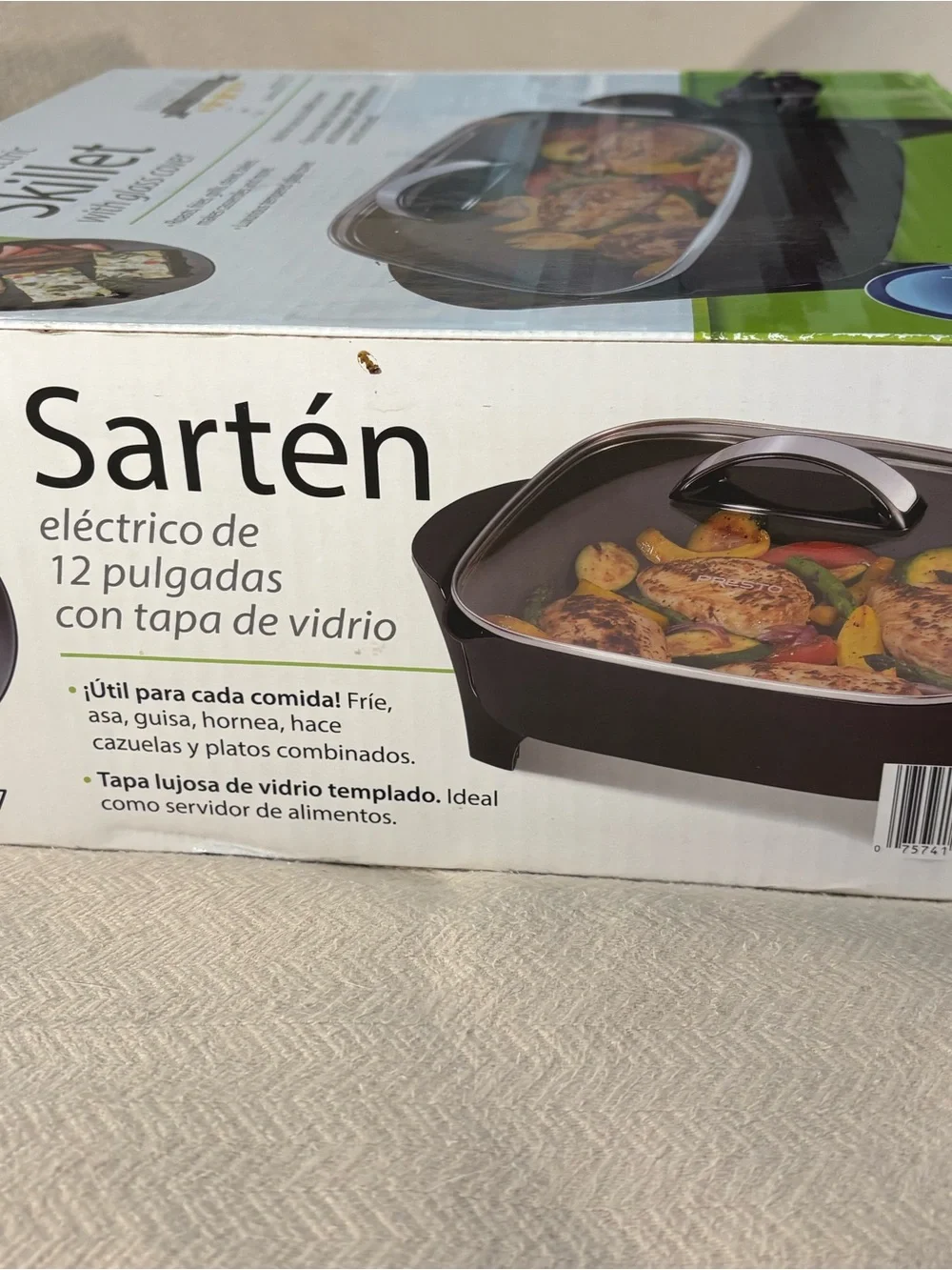 Presto Black Electric Skillet with Tempered Glass Lid